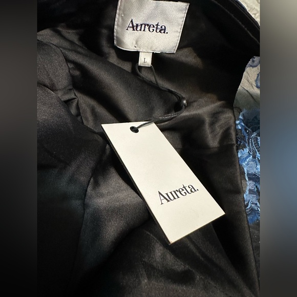 New Free People X Aureta Georgia Mini Party Dress $268 Tapestry Floral Large - Picture 8 of 11